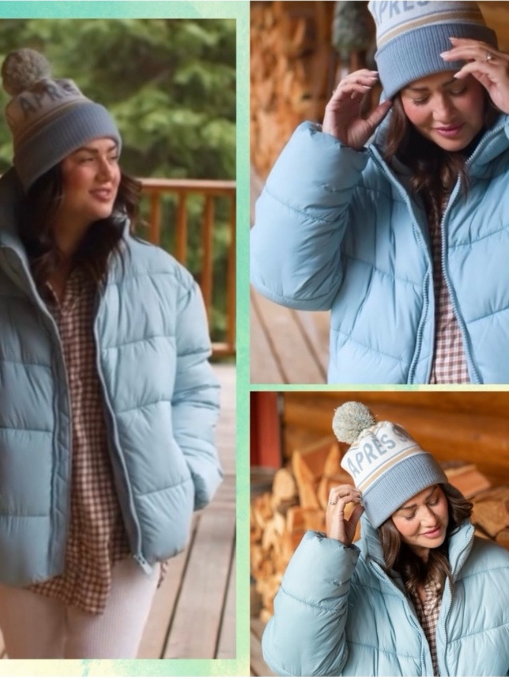 Noize x Jillian Harris Avalon Aero‎ Blue Puffer Jilly Box Jacket M EUC